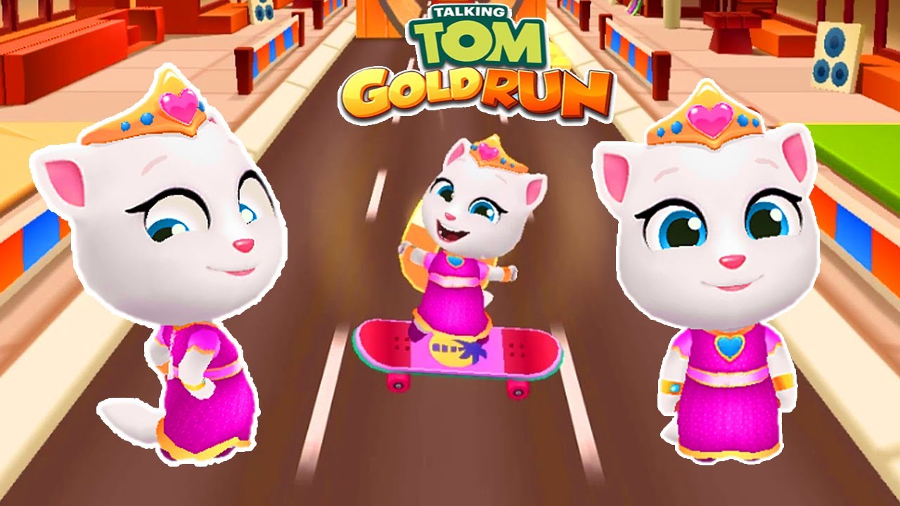 Talking Tom Gold Run, Princess Angela Gameplay Walkthrough (Android