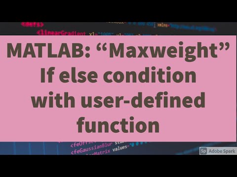 MATLAB: Knapsack Light: "Maxweight" If else condition with user-defined function