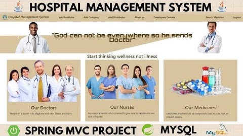 Hospital Management System Project using Spring MVC | Spring Boot | Java | MySQL | Maven
