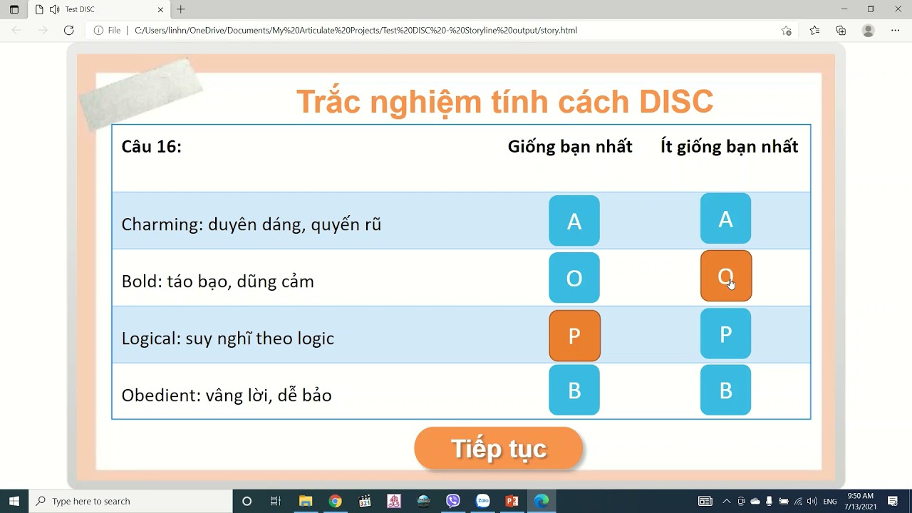 eGame trong đào tạo: Bài test DISC số hóa