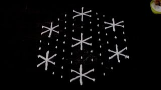 11×6 interlaced dots muggulu||easy and simple rangoli ||Rangoli vs priya||beautiful daily kolams||