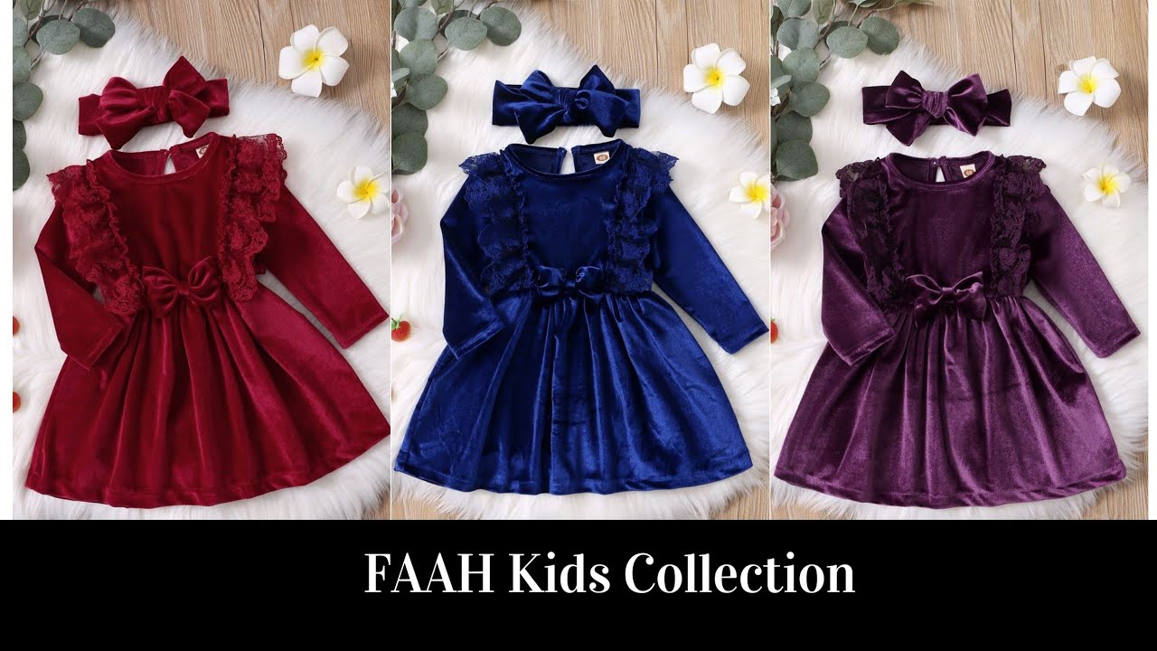 Latest Baby Girl Velvet Frock Designs, stylish Velvet Tops 2023 