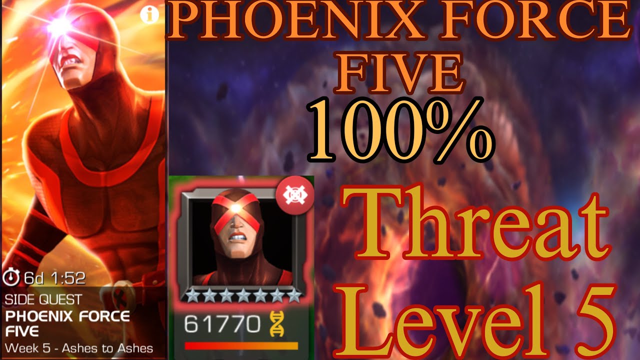 Phoenix Force Five Threat level 5 100% exploration | Marvel Contest Of Champions