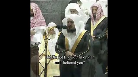 بكاء الشيخ بندر بليله من سورة الضحى تلاوه نادره من نوادر ائمة الحرميين الشريفين.