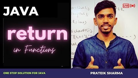 Return in functions Computer Class ICSE ISC Java Programming