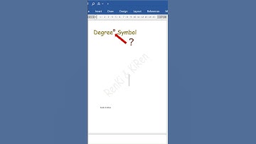 What is the keyboard shortcut for Degree Symbol? || Shortcut Keys #msword #mswordtips #degree