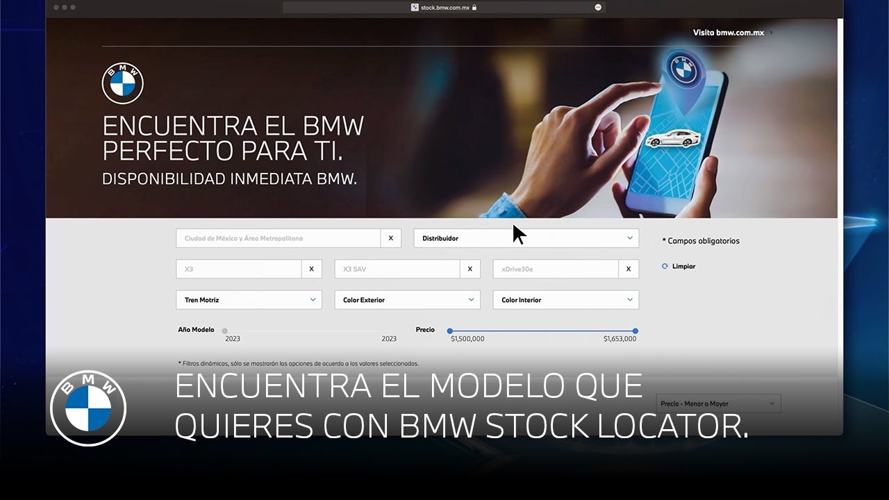 Encuentra el modelo que quieres con BMW Stock Locator - YouTube