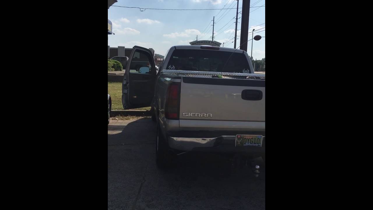 GMC Sierra true dual cherry bomb extremes, high flow cats YouTube