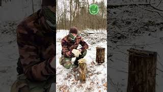 Ognisko fińskie - krok nr 2. #survival #bushcraft #ognisko #camping #wood #camp #ogniskofińskie