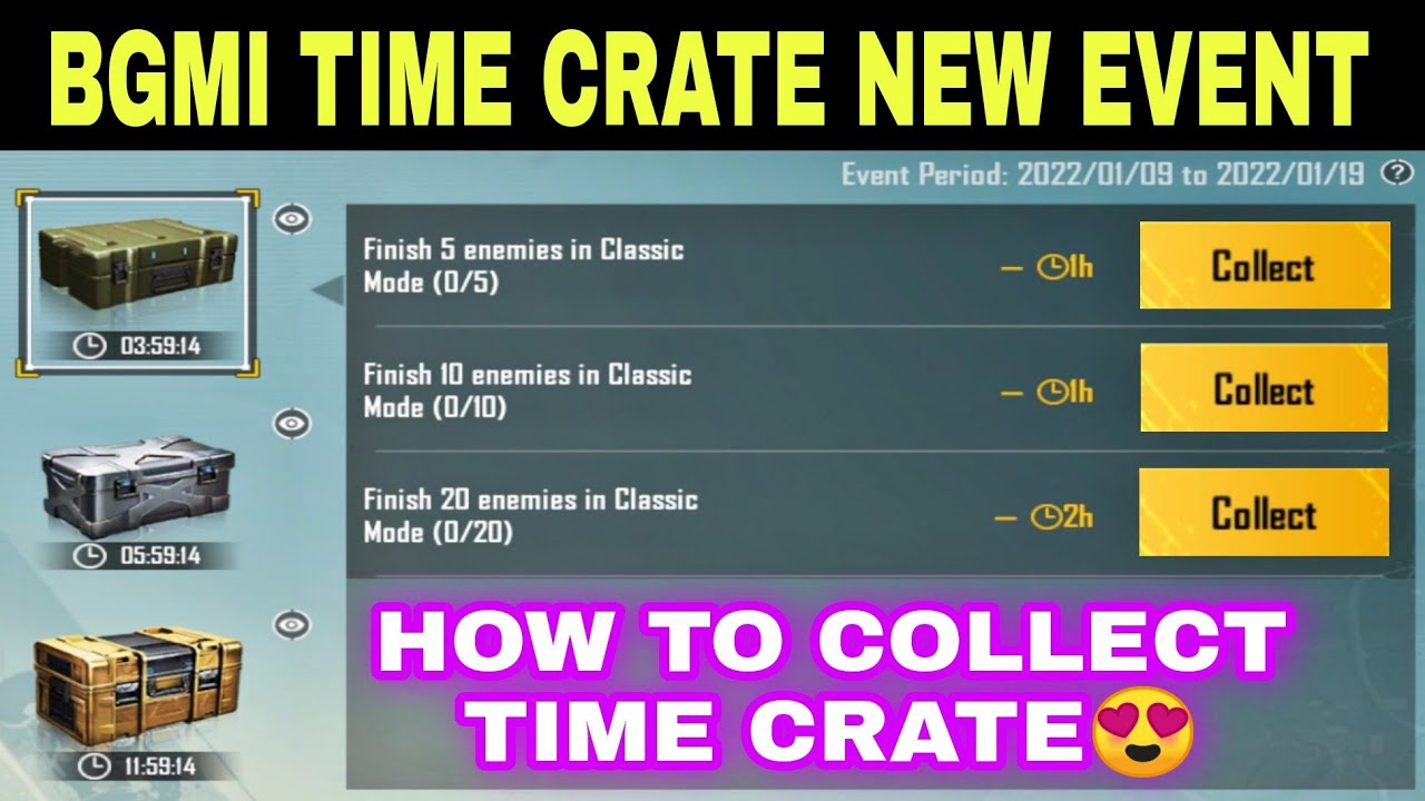 TIME CRATE NEW EVENT IN BGMI😍 || TIME CRATE NEW CONCEPT EXPLAINED || HOW TO COLLECT CRATE🔥