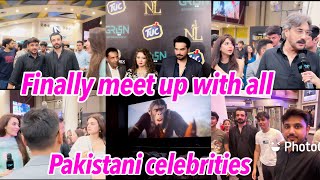 Finally meet up with all pakistani celebrities 😍| life me fisrt time cinema pr movie dakhii ..