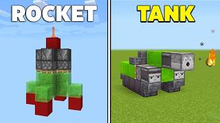 3 Easy Vehicle in Minecraft [Java & Bedrock] ✅(Rocket,Tank,Missile)