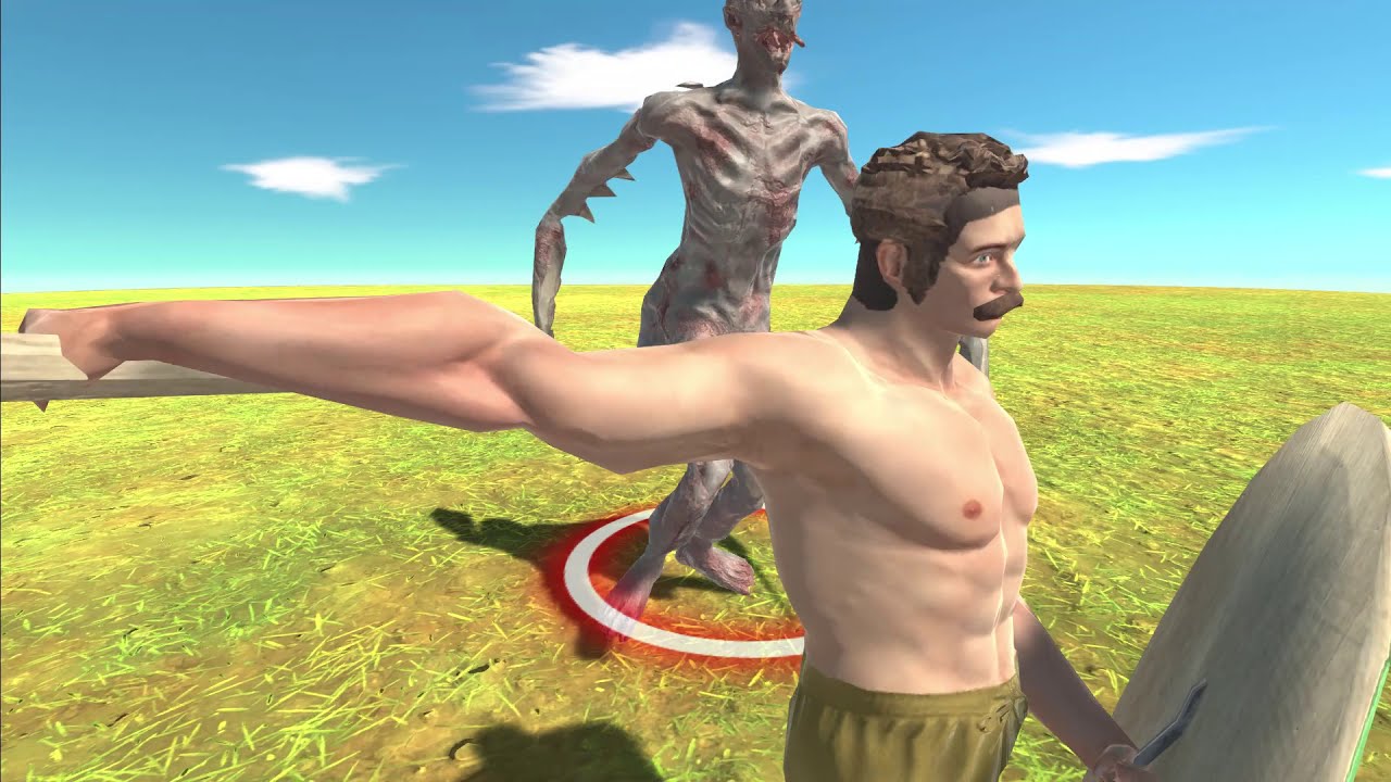 Saber Ghoul Attack ARBS Human Battle // Animal Revolt Battle Simulator (Tiny Dinosaur)