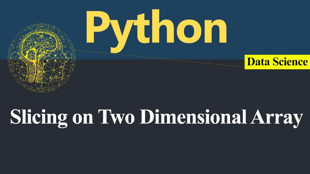 Slicing on Two Dimensional Array in Python (Hindi) - YouTube