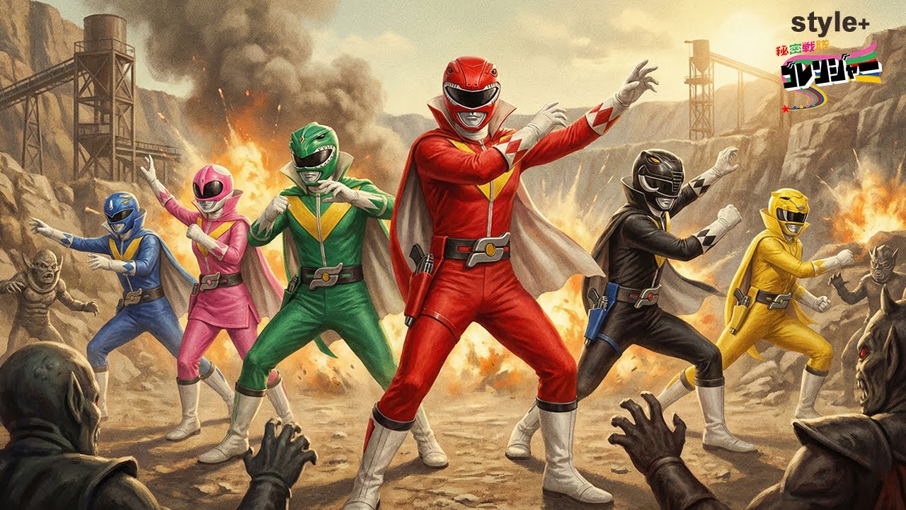 POWER RANGERS Theme - MMPR Himitsu Sentai Gorenger 1975 style - We are ready to wipe out all evil!