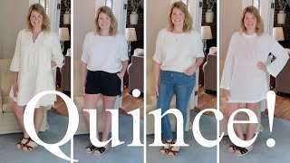 QUINCE Try On For Women Over 50!!(Denim, Linen, Swimsuit & More!)
