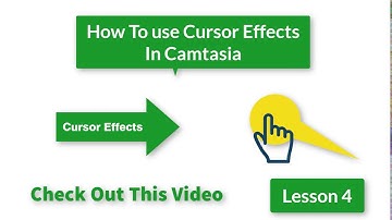How to Use Cursor Effects  in camtasia Studio 9 in urdu/hindi/english