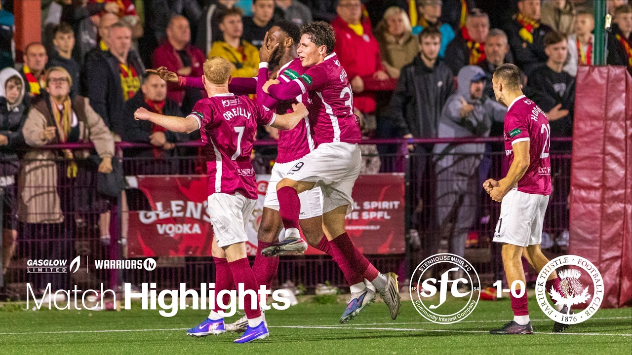 WarriorsTV || Highlights || Stenhousemuir 1-0 Partick Thistle || William Hill Championship