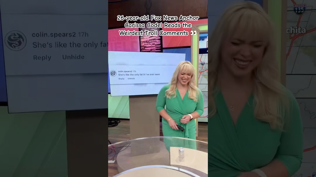 26-летняя ведущая Fox News Карисса Кодел читает самые странные комментарии троллей. 
