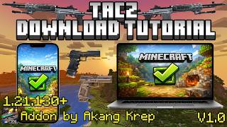 Downloading TACZ V1.0 Full Guide for MCPE and BEDROCK 1.21.130+ | 3D Guns Addon Tutorials screenshot 4