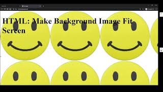 HTML How To Make Background Image Fit Screen - YouTube
