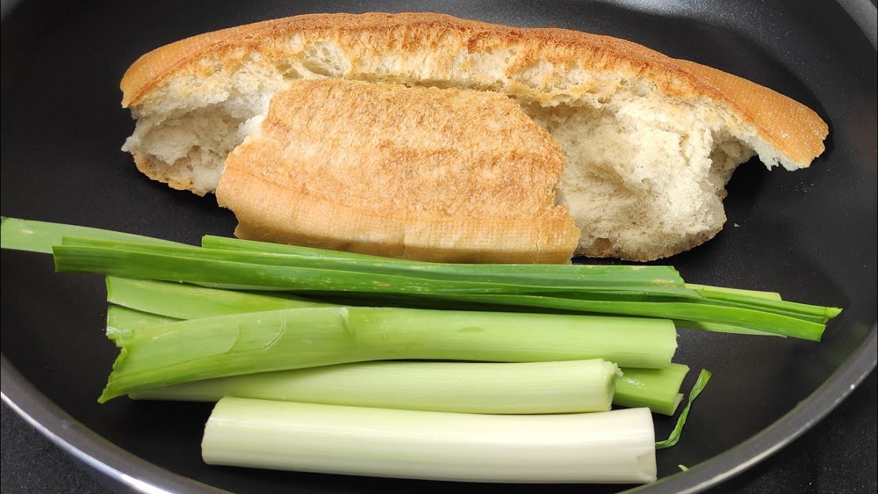 Я ПРИГОТОВИЛА ТАКОЙ РЕЦЕПТ С ХЛЕБОМ И ЛУКОМ-ПОРЕЕМ