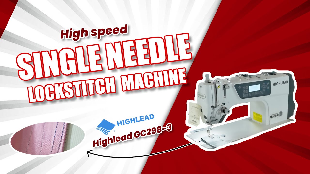 HighSpeed Single Needle Lockstitch machine Highlead GC2983 YouTube