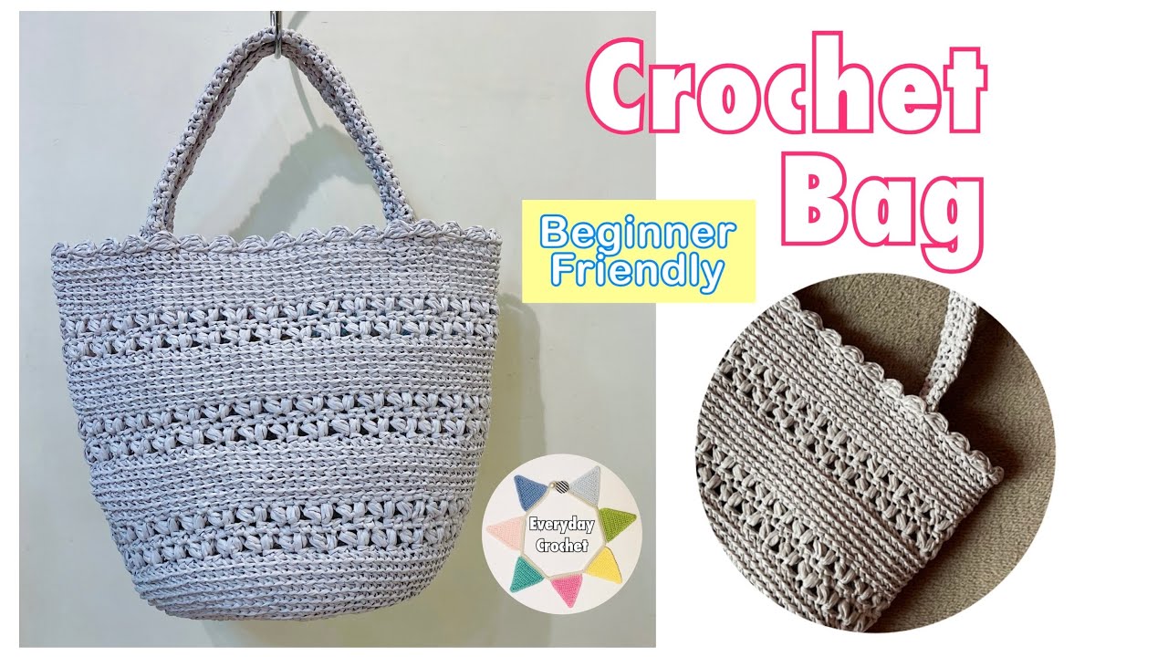 Crochet raffia heart-stitch bag// かぎ針編みバッグ//鈎編手袋 