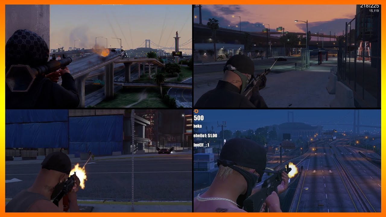 Hydra vs Gulag Gang Shootout at La Puerta FWY DAY 3 WAR (multiple pov) | Nopixel GTA RP