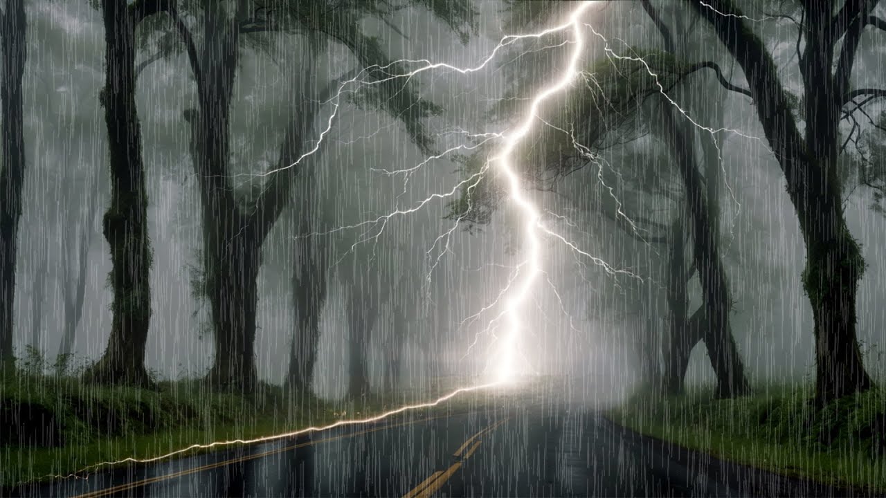 🔴 Sleep Instantly with Rain & Thunder Sounds | Peaceful Thunderstorm ...