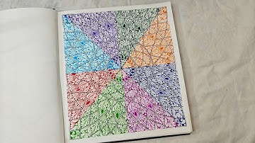 Colorful Mandala Art | Satisfying Multicolor Mandala Drawing | Step-by-Step Zentangle Pattern Design