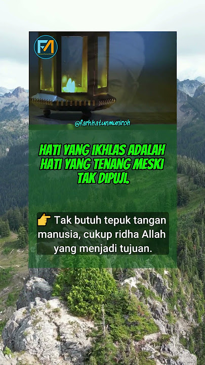 Hati yang ikhlas adalah hati yang tenang meski tak dipuji #motivasi #reminder #quotes #shorts
