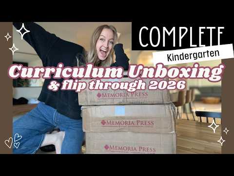 Memoria Press Kindergarten Curriculum Unboxing & Flip Through | Including Read Alouds & Enrichment!