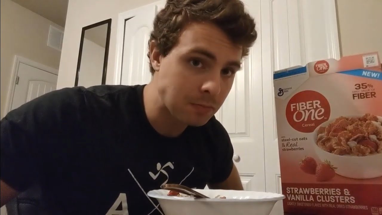 Fiber One Strawberries & Vanilla Clusters Cereal Review YouTube