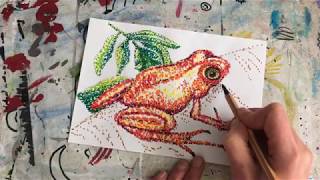 Pointillism Frog Tutorial Using Marker (Video 2)