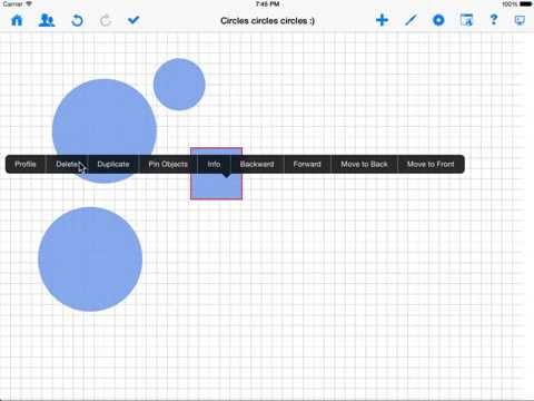 Add circle shapes to your web page using HTML Egg Pro for iPad