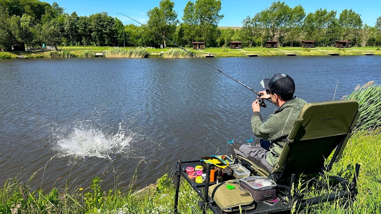 РИБАЛКА НА 8 МЕТРАХ - Ловля на Пікер озеро Градівка - YouTube