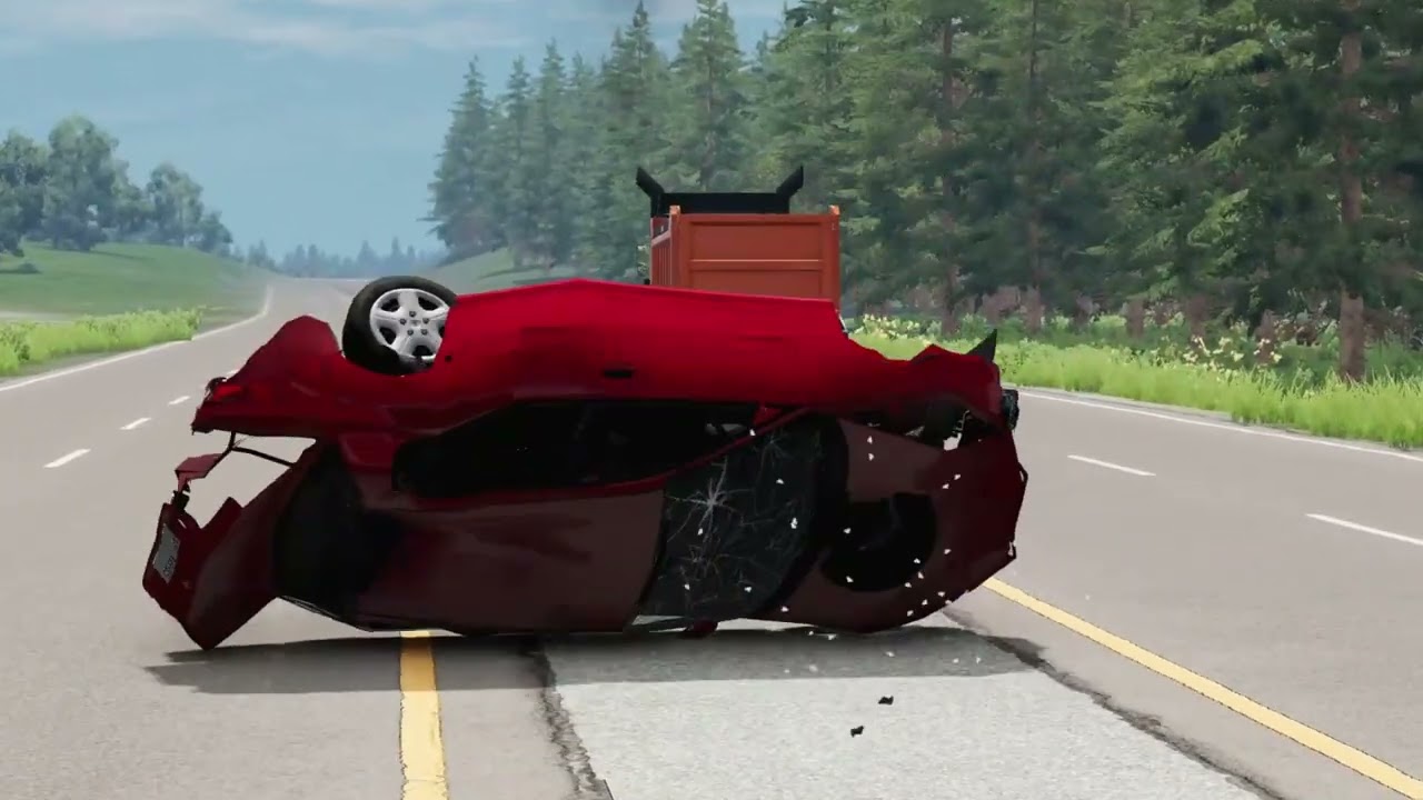 Realistic High-Speed Car Crashes in BeamNG.drive 
