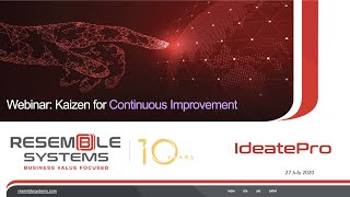 Webinar | Kaizen | Abdul Latif Jameel Company | ideatePro | Resemble Systems | 27Jul2020