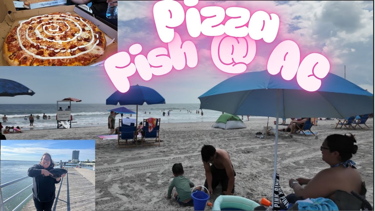 Fishing at Atlantic City and eating at Tony Boloney's Pizza (Khmer Vlog)