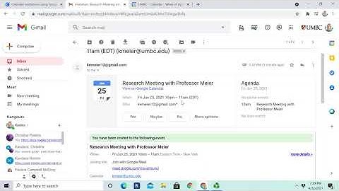 Replying to Google Calendar Invitations