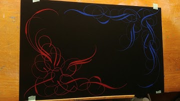 Duel Color Scroll Pinstriping Design (pt1)