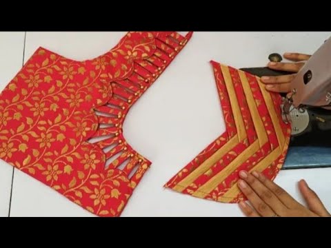 Simple and easy blouse back neck design || blouse || cutting and