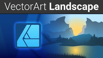 Simple Vector Art Landscape in Affinity Designer Timelapse
