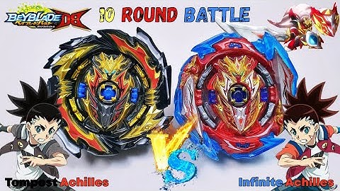 베이블레이드 버스트 DB 【랜덤부스터 28 템페스트 아킬레스 VS 오리지날 인피니트 아킬레스】 무조건 10라운드 배틀 Beyblade burst DB ベイブレードバーストDB
