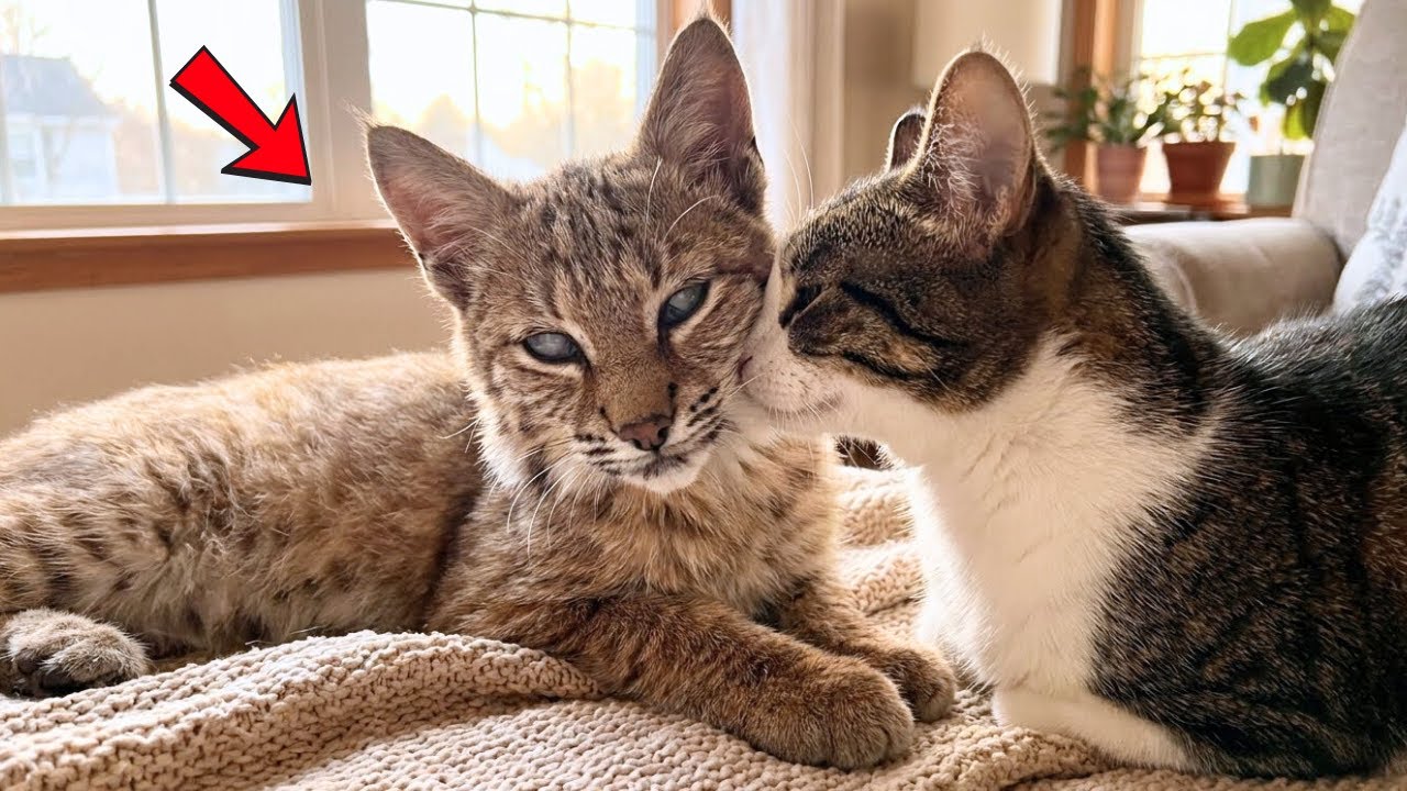 This blind bobcat was set to be euthanized until my rescue cat stepped in and changed everything