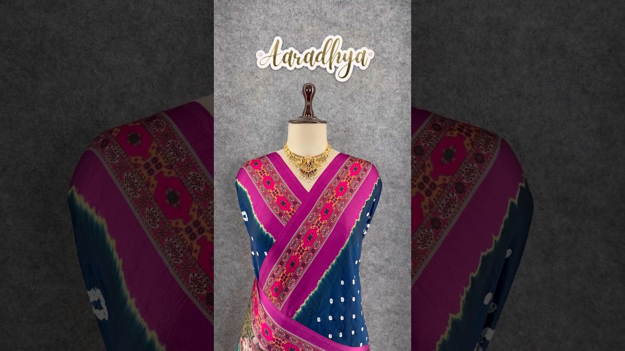 Pure Modal Silk Nakshi Pallu & Ajrakh Border Saree