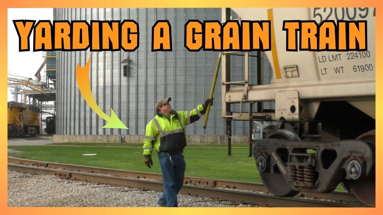 Yarding a 107 car train at a grain elevator.  Breaking down the train so it can be loaded.