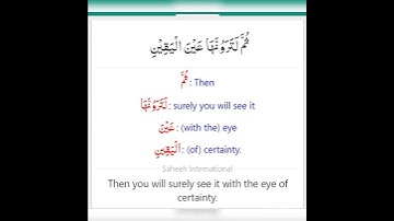 Surat Altakathor with translation word by word سورة التكاثر مترجمة كلمة بكلمة للشيخ غسان الشوربجي