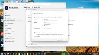 how to setup pppoe username and password on a Windows 11,10 PC